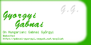 gyorgyi gabnai business card
